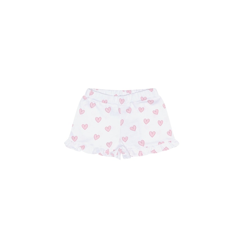 Pink Heart Print Shorts Pink Size 2