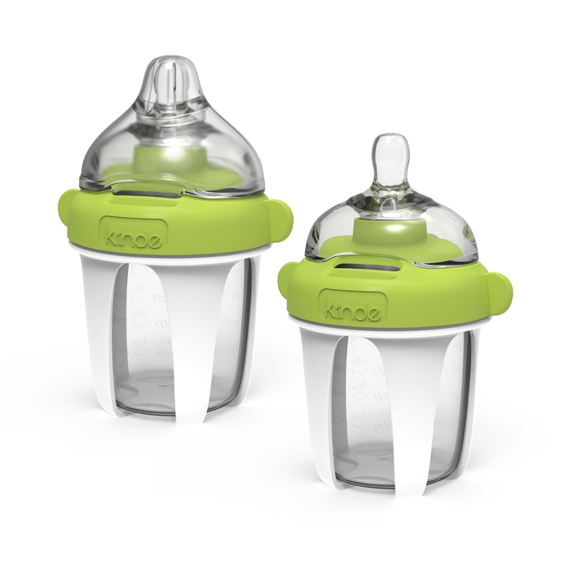 Active Latch Silicone Baby Bottle Green