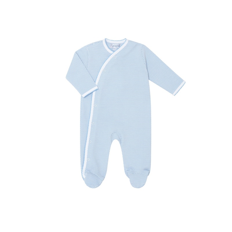 Blue Bubble Crossover Footie Blue 0 – 3M