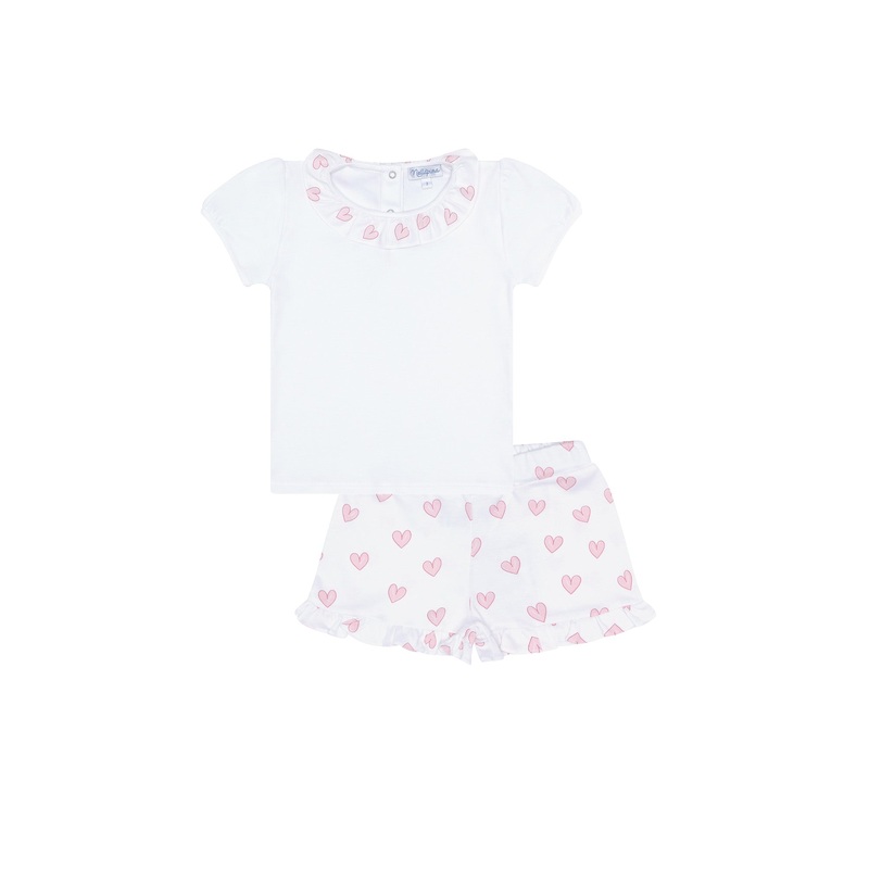 Pink Heart Short Set Pink Size 2