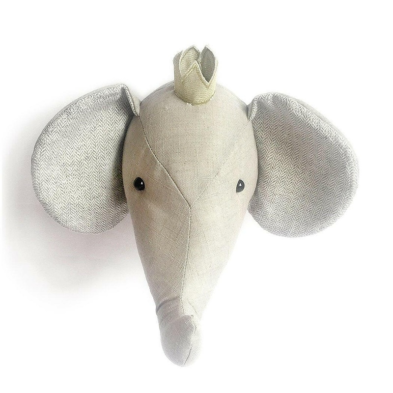 Prince Elephant Wall Mount Gray