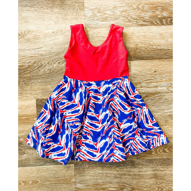 Buffalove Twirl Dress (Red Bodice) 6-12 Months Classic Tank