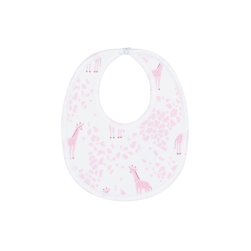 Pink Giraffe Print Bib Pink One Size