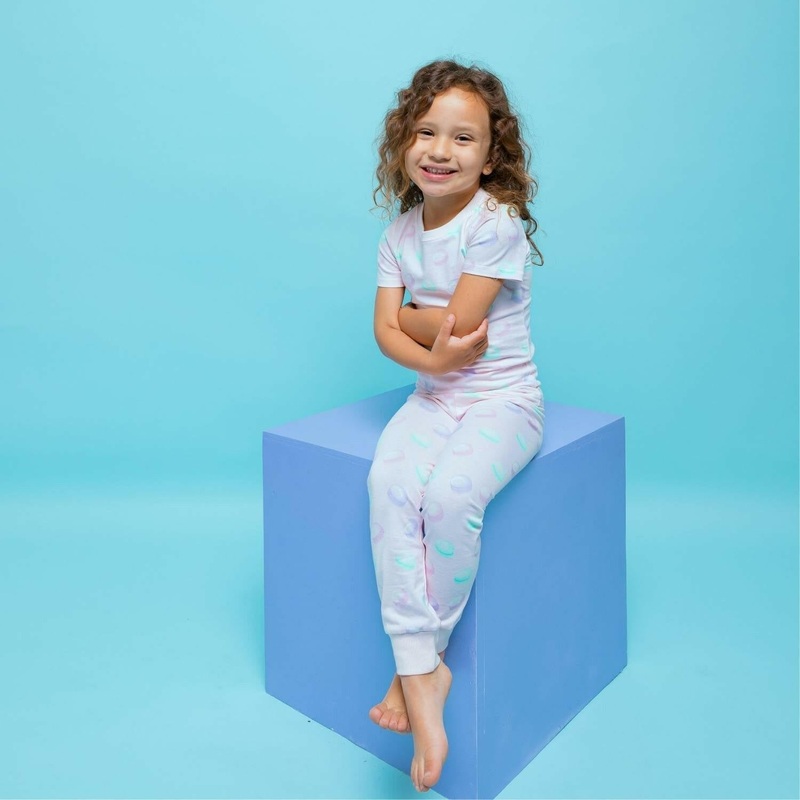 Short Sleeve Kids Pajamas – Macarons 12-18 Months