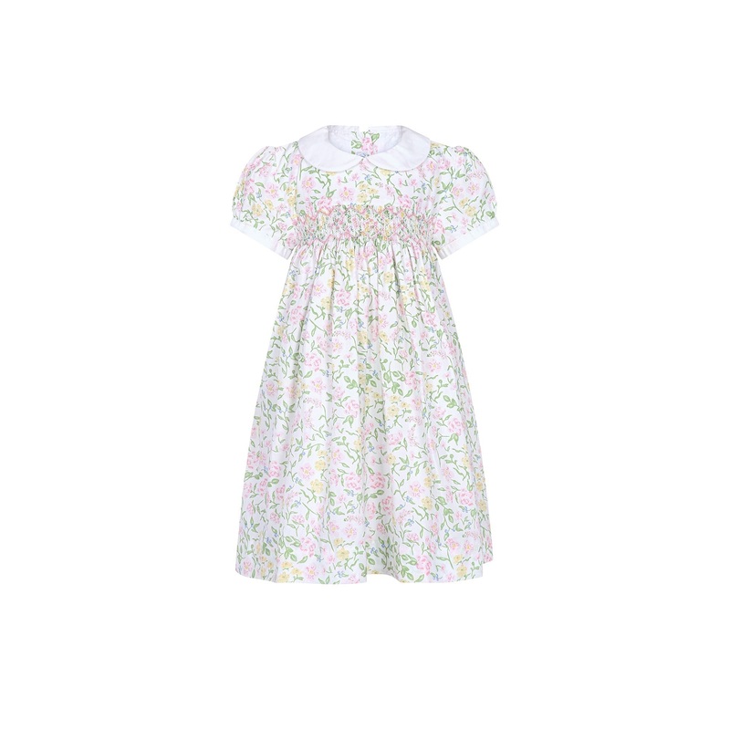 Berry Wildflowers Print Smocked Dress Pink 9 – 12M