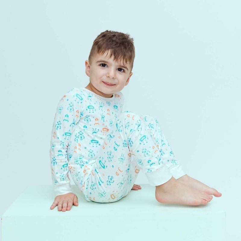 Kids Pajamas – Robots 12-18 Months