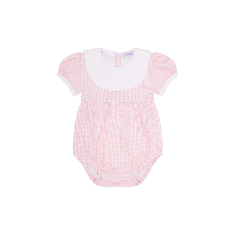 Pink Gingham Baby Bubble Pink 0 – 3M