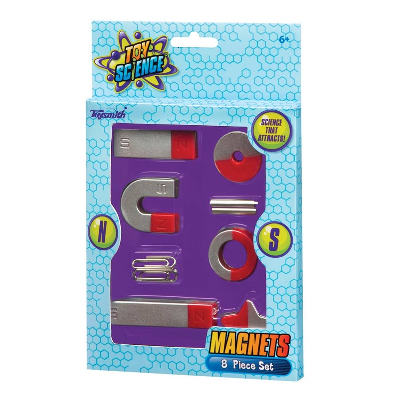 Toysmith – Toy Science Magnets, 8 Piece Set