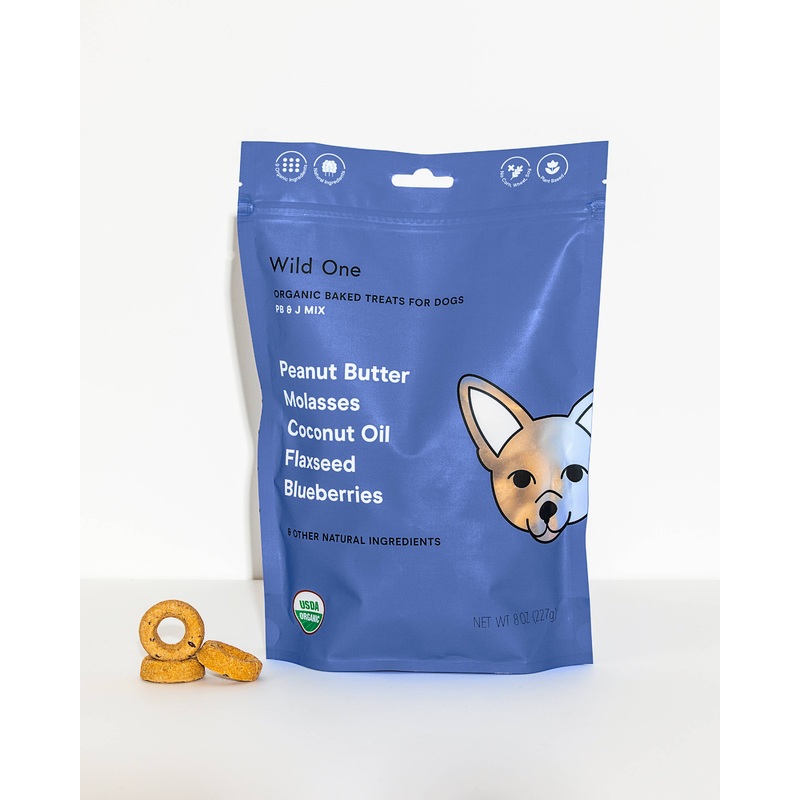 Wild One – OrganicPB&J Vegan Baked Dog Treats