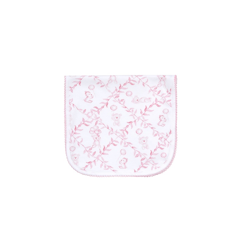 Pink Bears Trellace Burp Cloth Pink One Size
