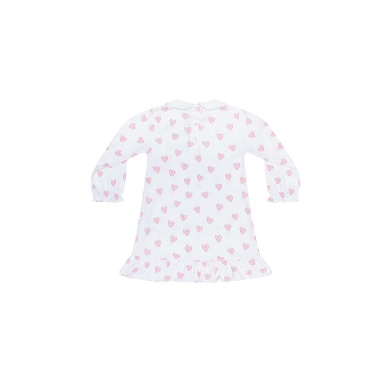 Pink Heart Print Long Sleeve Playtime Pink Size 2