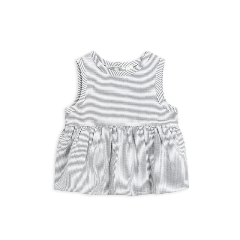 Colored Organics – Organic Baby Grace Seersucker Peplum Top 2T