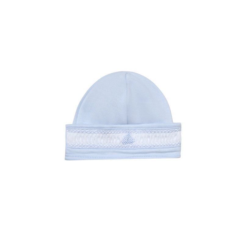 Sailboat Smocked Hat Blue One Size