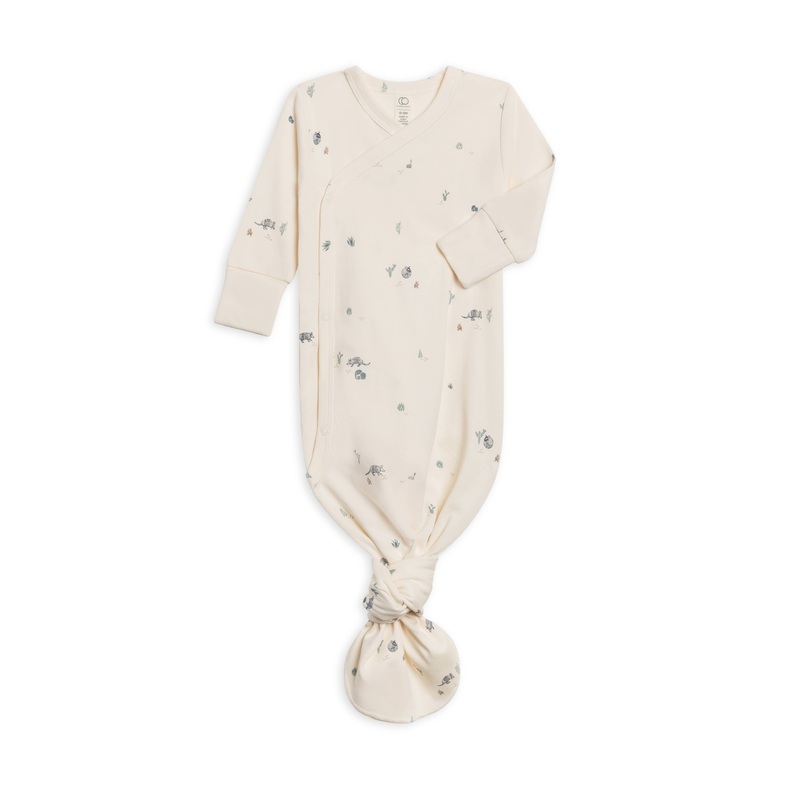 Colored Organics – Organic Newborn Indy Kimono Gown Armadillo/Navy + Teal Newborn