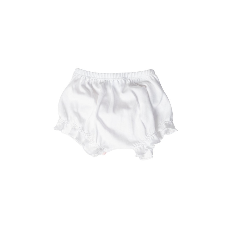 White Baby Bow Bloomer White 3 – 6M