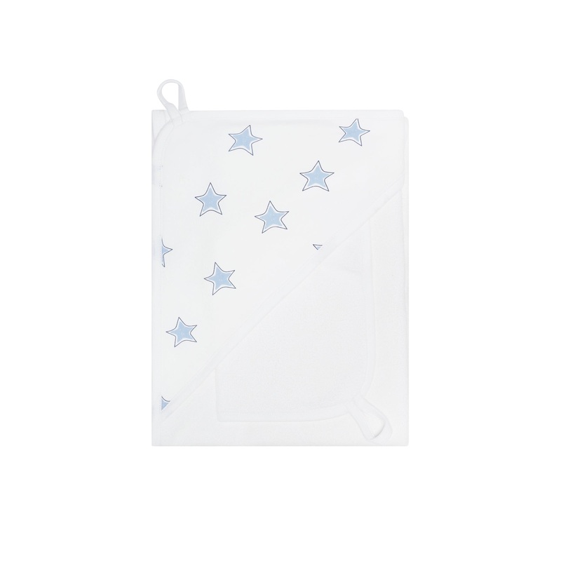 Blue Stars Print Towel Set Blue One Size