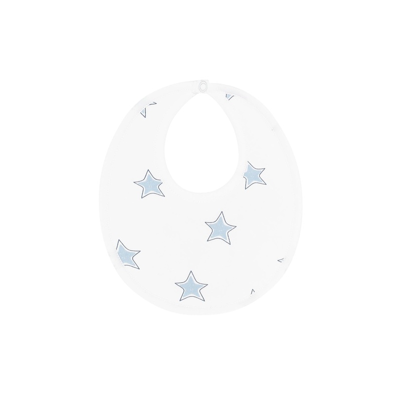 Blue Stars Print Bib Blue One Size