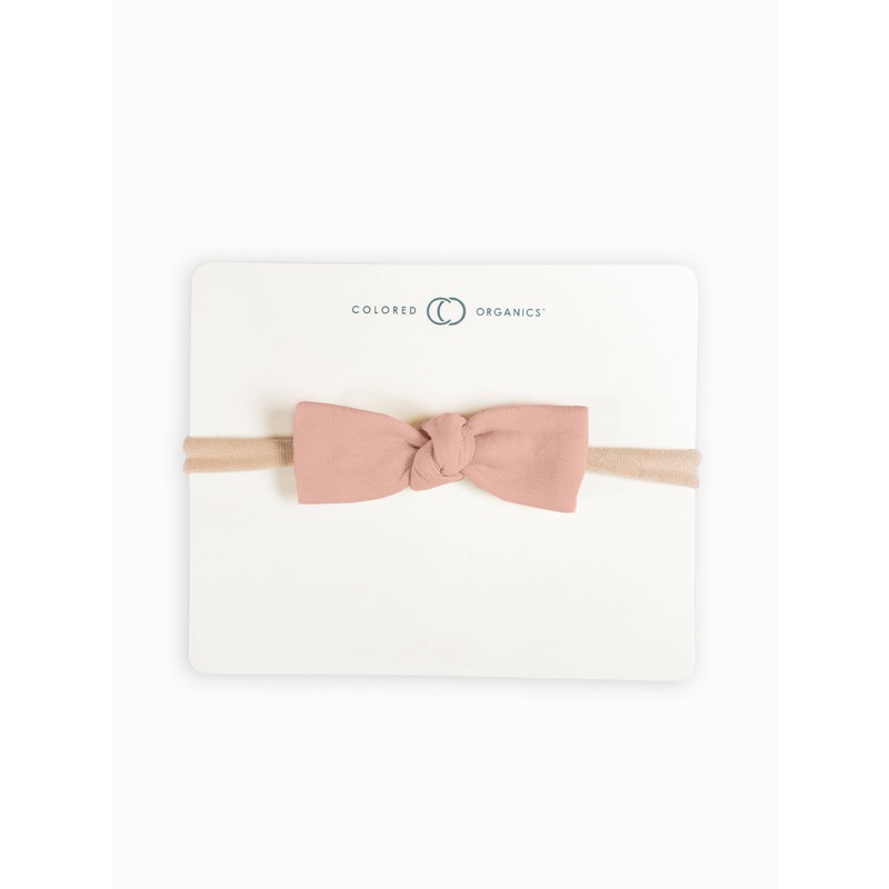 Colored Organics – Organic Baby Dainty Bow Headband Blush