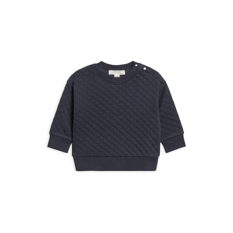 Colored Organics – Sutton Quilted Jacquard Pullover 12-18m