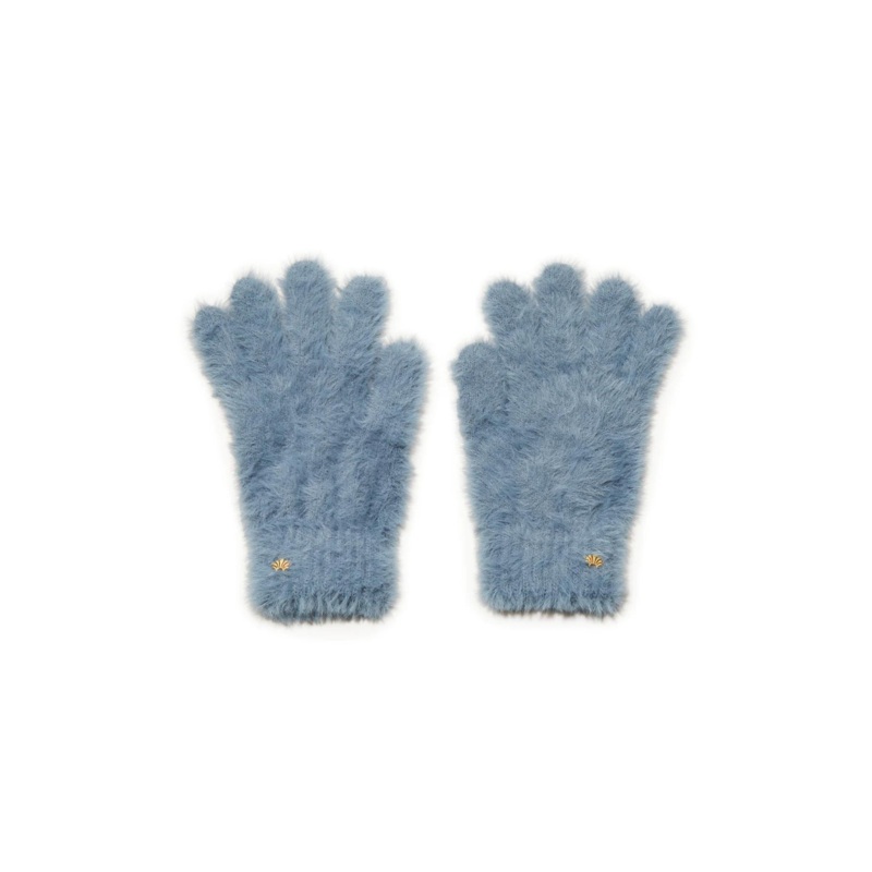 Dusty Sky Faux Angora Gloves