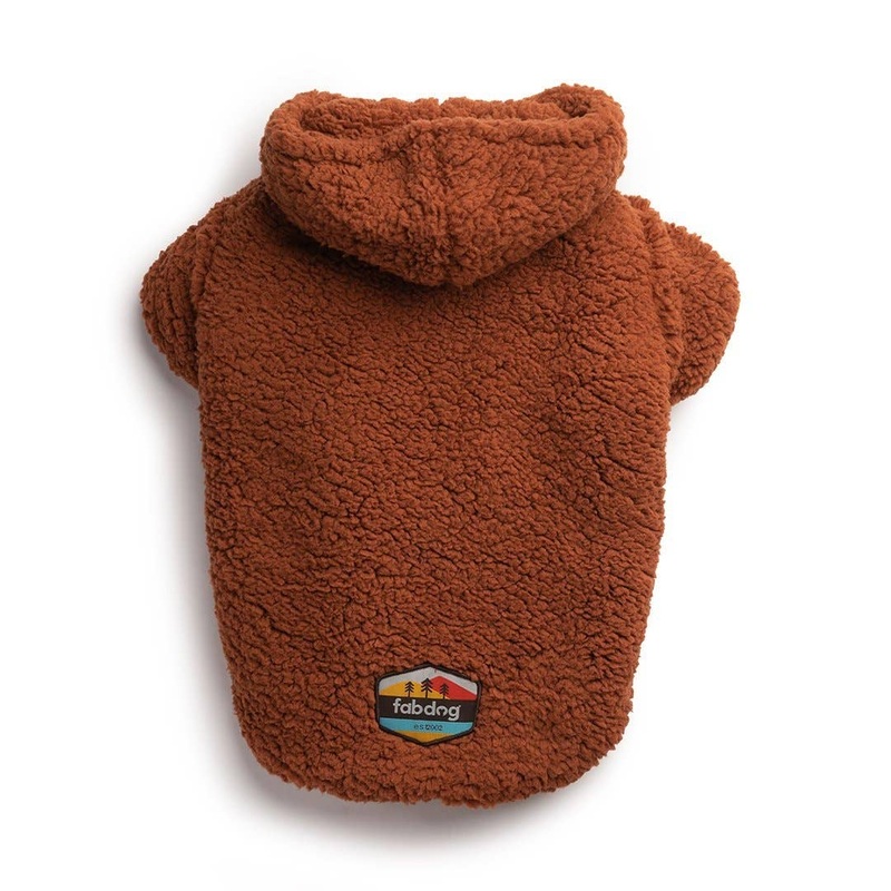fabdog – Rust Sherpa Dog Hoodie: 20″