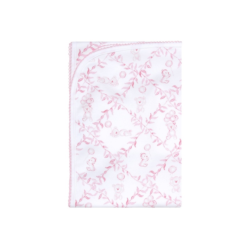 Pink Bears Trellace Blanket Pink One Size