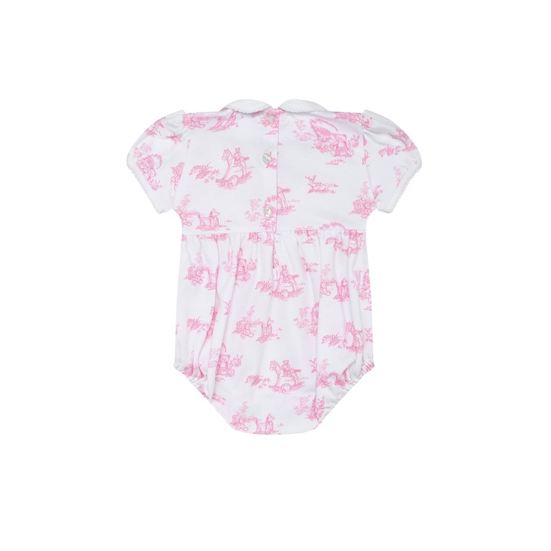 Pink Toile Baby Bubble Pink 0 – 3M