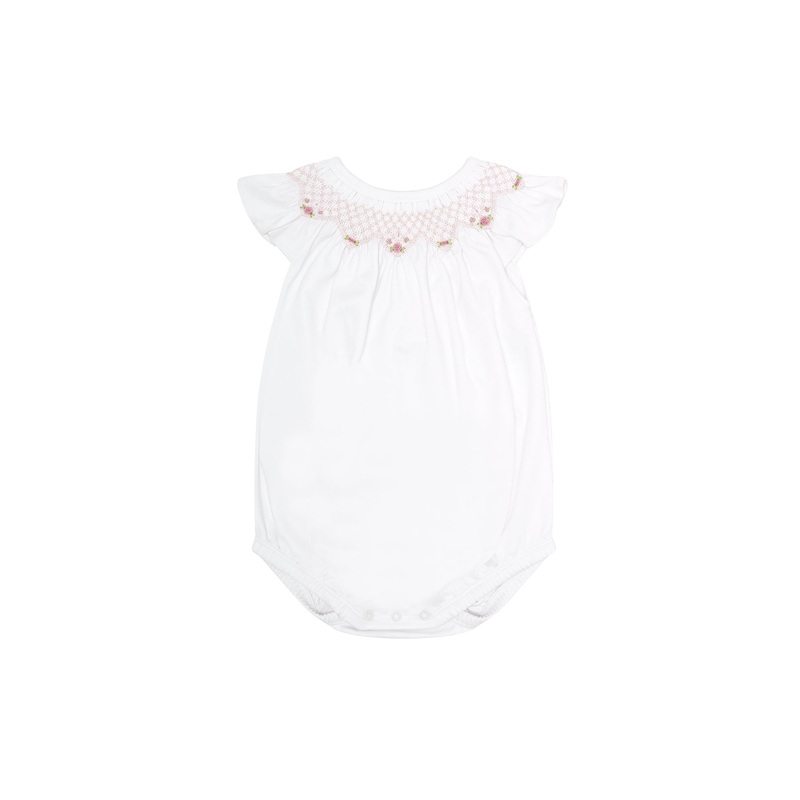 Rose Baby Bubble Pink Smocked 0 – 3M