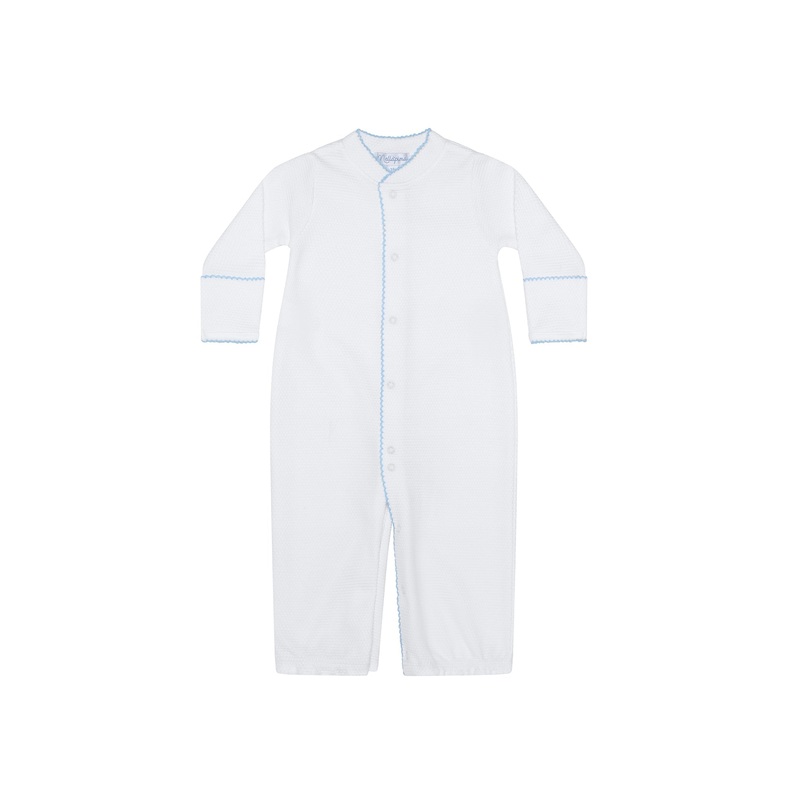 White Bubble Baby Converter Gown Blue PT New Born