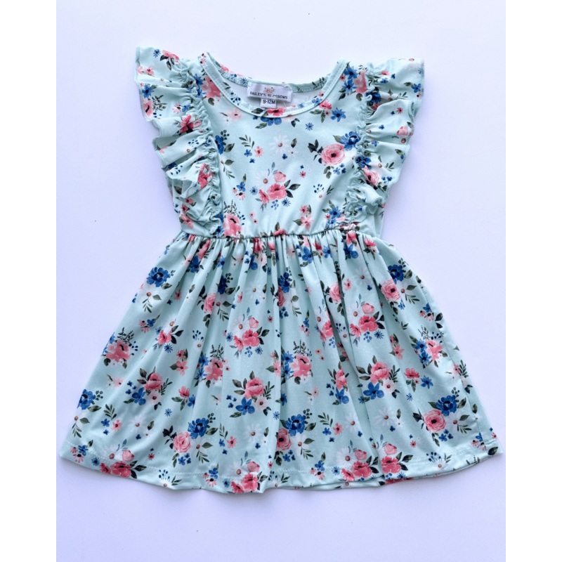 Zoey Ruffle Play Dress – Dainty Floral 0-3months