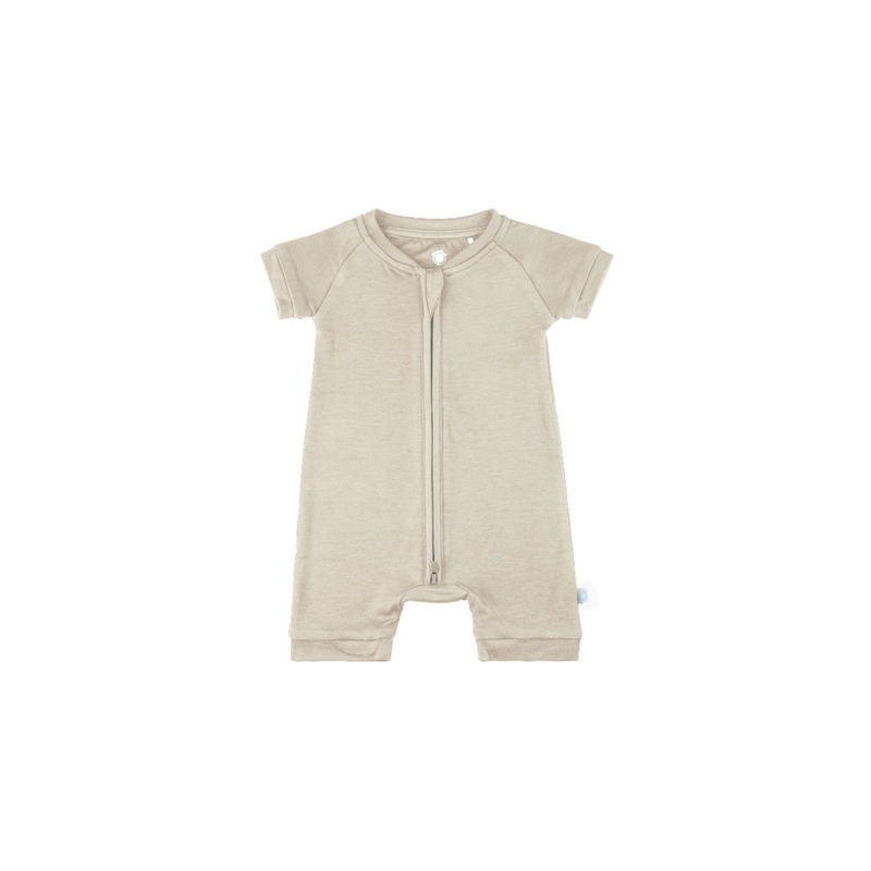 Baby Short-Sleeve Bamboo Romper Rust 0 – 3 Months