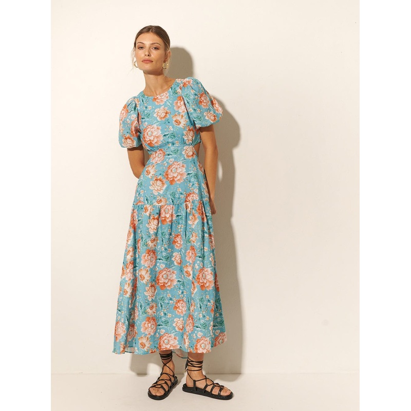 Josette Open Back Midi Dress Medium/10