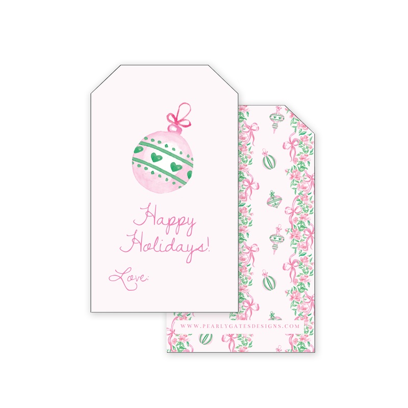 Pearly Gates Designs – A Pink Christmas Gift Tags