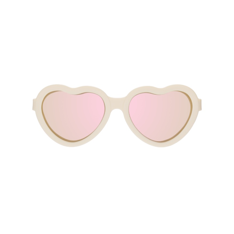 Babiators – Sweet Cream Polarized Heart Sunglasses with Mirrored Lens: Ages 3-5