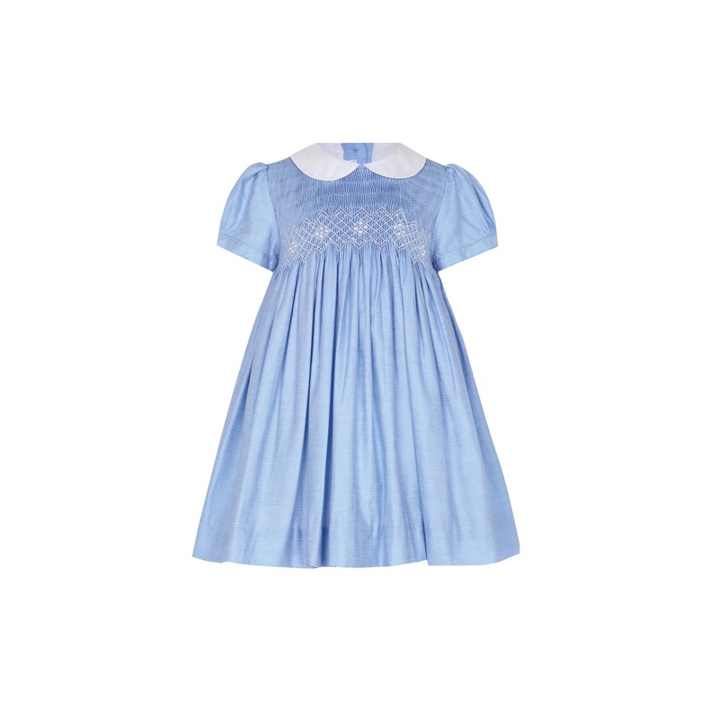 Blue Nella Smocked Dress Blue 9 – 12M