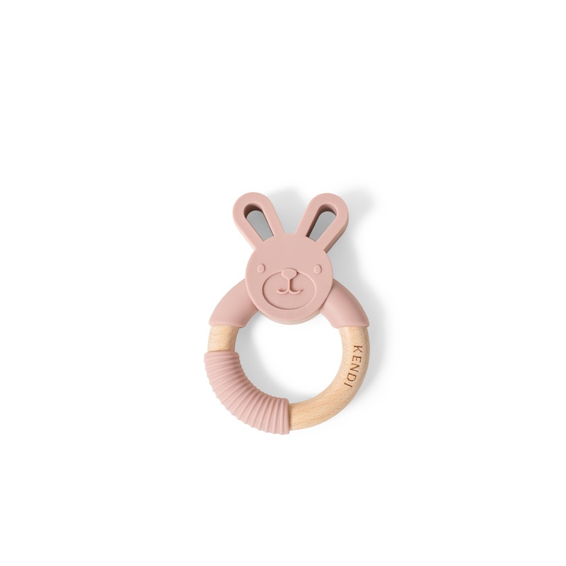 Colored Organics – KENDI Baby Bunny Teether – Pink