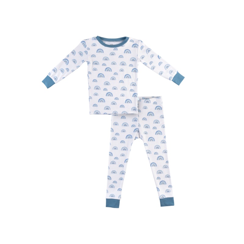 Toddler/Kids Bamboo Pajamas – Blue Rainbow 2T