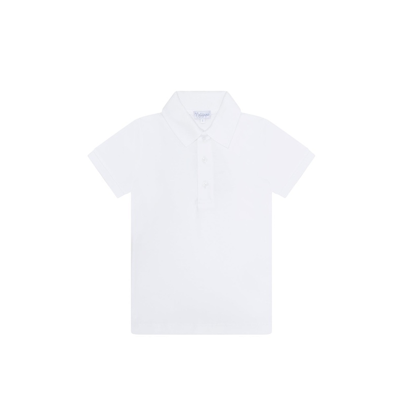 White Pima Cotton Polo Shirt White Size 2