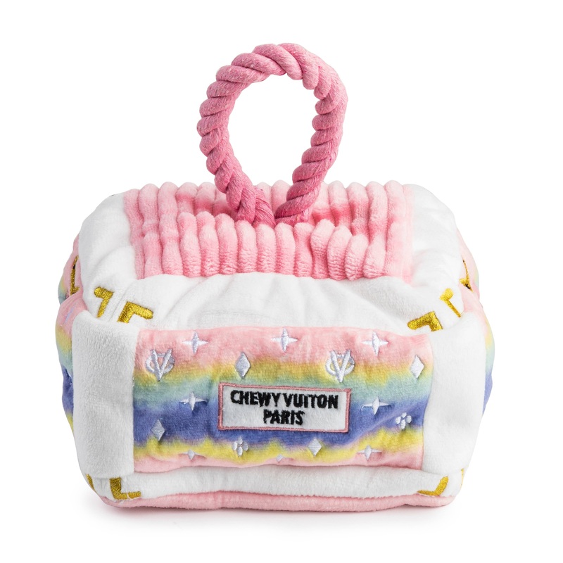 Haute Diggity Dog – Pink Ombre’ Chewy Vuiton Trunk Dog Toy