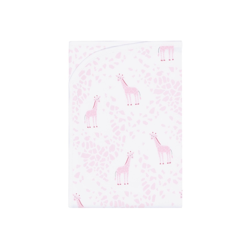 Pink Giraffe Print Blanket Pink One Size