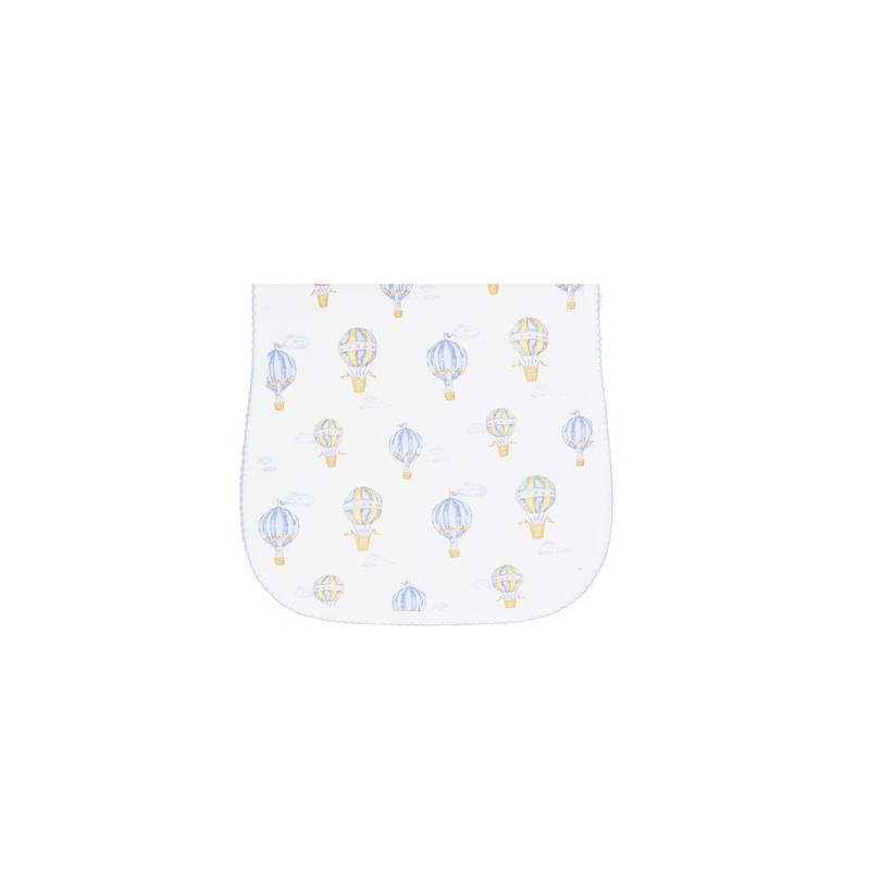 Blue Balloons Print Burp Cloth Blue One Size