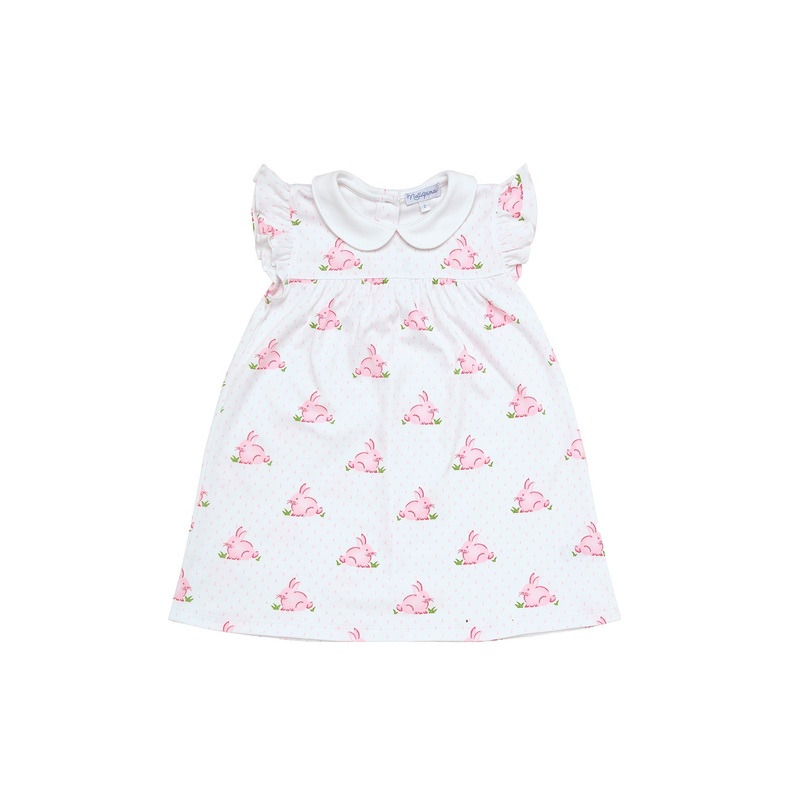 Pink Bunnies Ruffle Playtime Dress Size 2