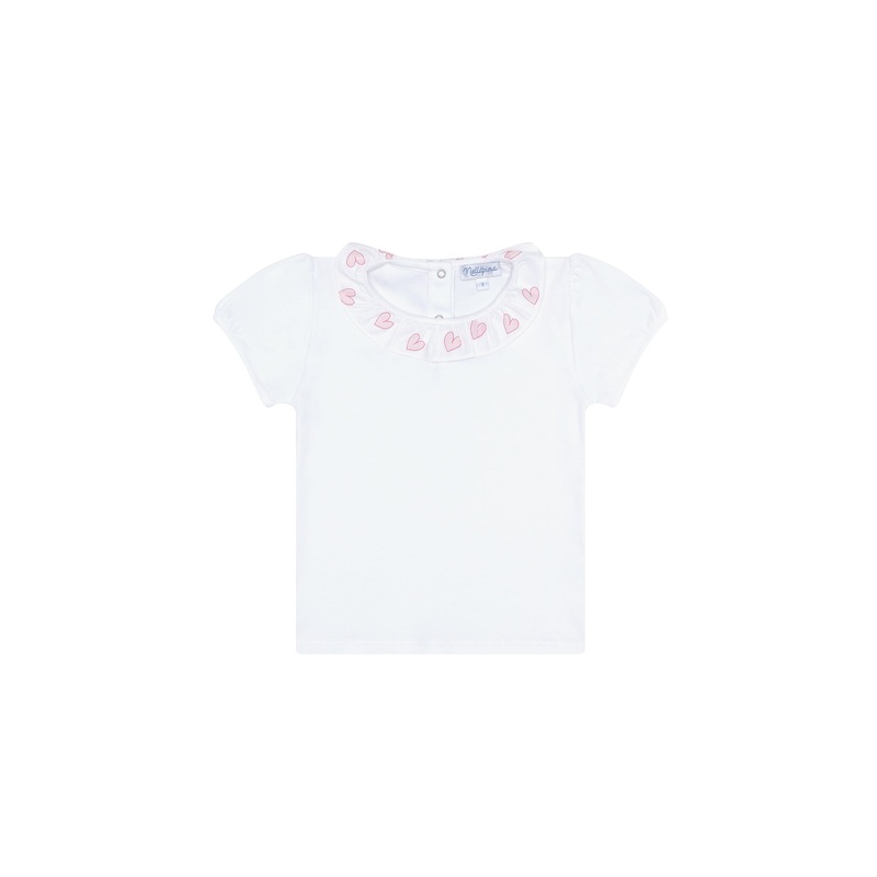 Pink Heart Print Tee Pink 12 – 18M