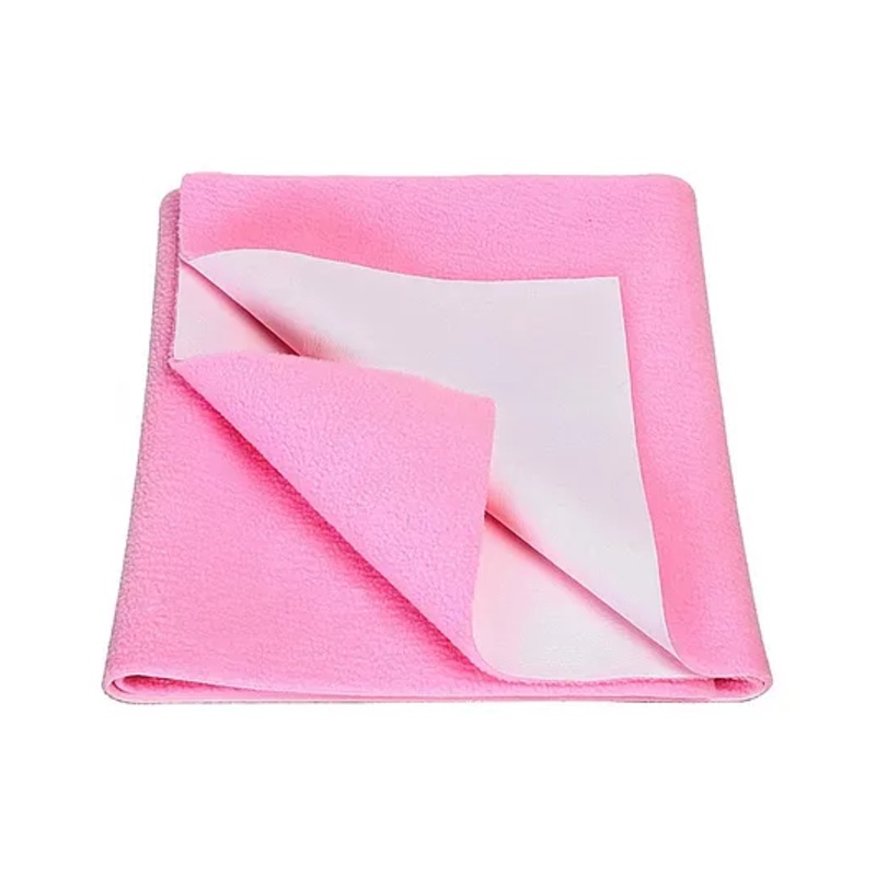 AEREX Waterproof Baby Bed Protector Dry Sheet | Bed Pad Anti-Piling Fleece Extra Absorbent Washable Mattress Protector | Bed Protector Sheet for Newborn Babies, Infants, Kids & Toddlers (S, Pink)