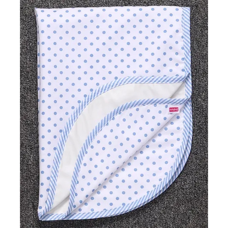 Babyhug Cotton Diaper Changing Mat Small Dots Print -Blue