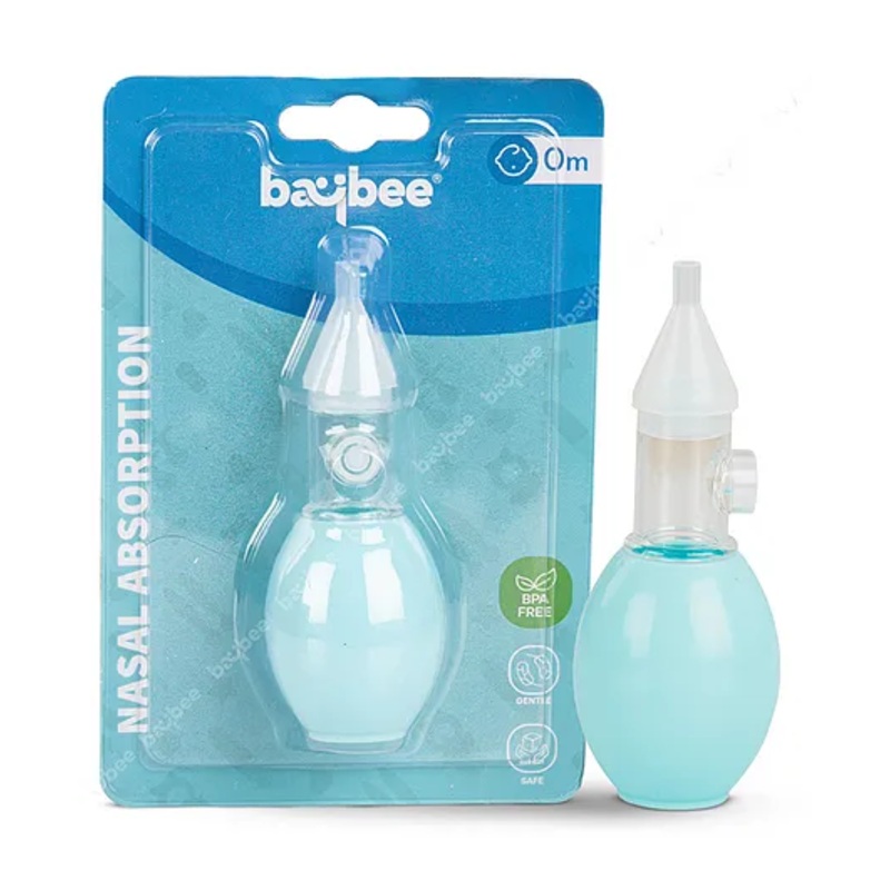 Baybee Silicone Nasal Aspirator & Nose Cleaner BPA Free Cleanable and Reusable – Blue