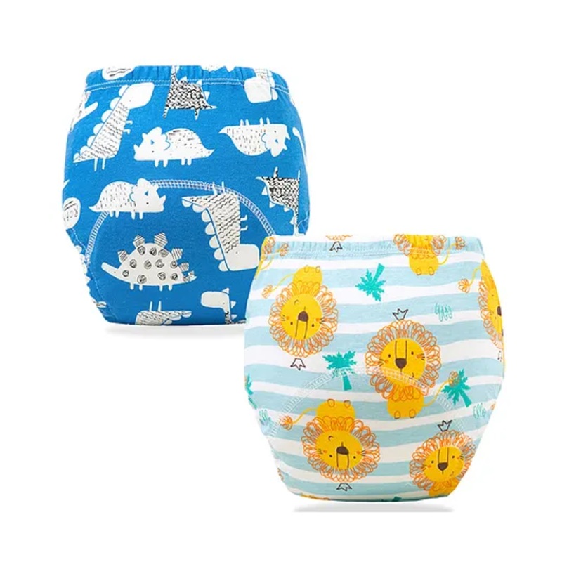 Bembika Baby Potty Training Pants, Cotton Potty Training Pants For Babies, Waterproof Breathable Padded Underwear for Toddler Pack 2 Large Size – Multicolour