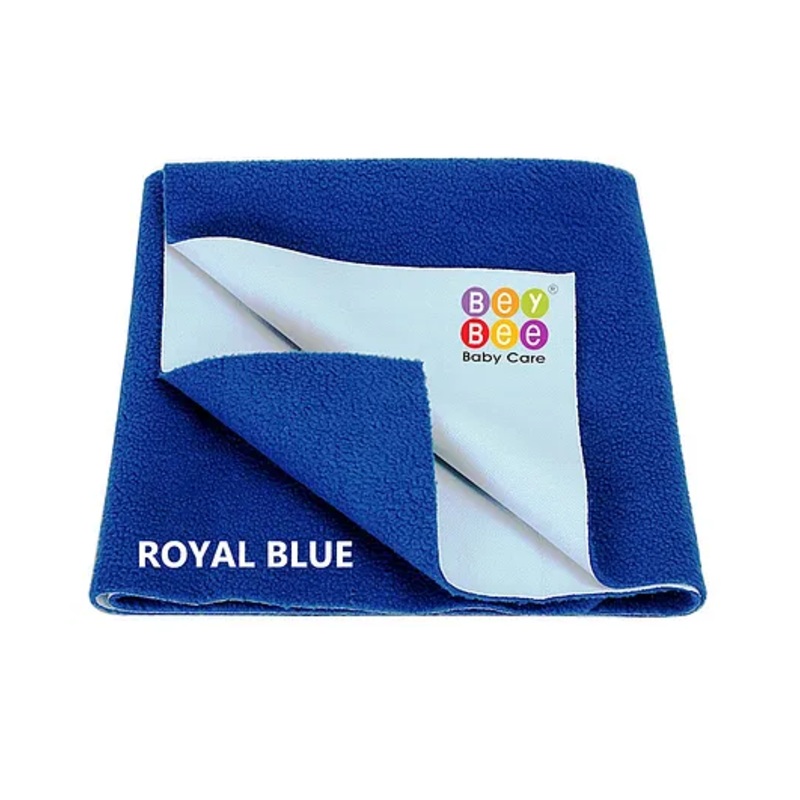 BeyBee Water Resistant Bed Protector Baby Dry Sheet with Ultra absorbance -Large (140 cm X 100 cm) – Royal blue