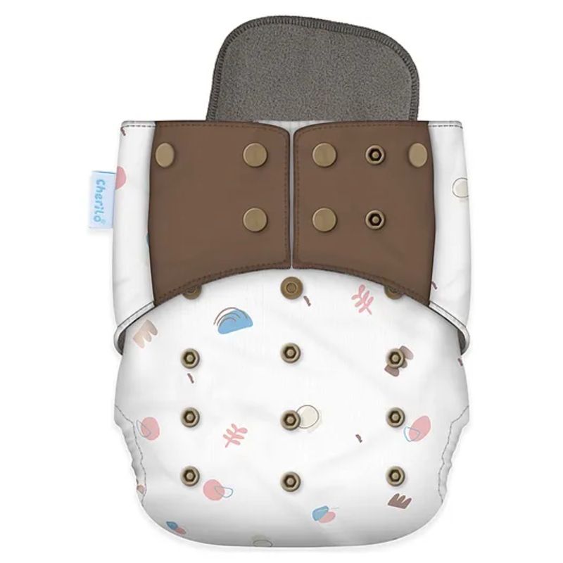 Cherilo Leakproof Washable Baby Diaper – ( 1 Baby Boho Pattern Diaper with 1 Insert)