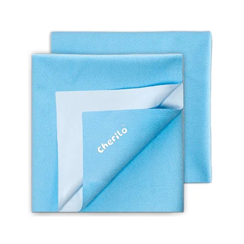 Cherilo Quick Dry Baby Bed Protector Small Pack of 2 – Sky Blue